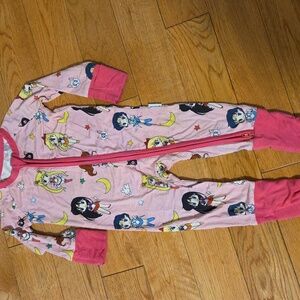 Kids Pink Cartoon Character One Piece